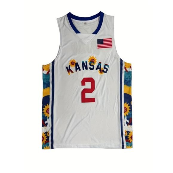 New With Tags Other - New Kansas Jayhawks Christian Braun #2 Basketball Jersey - White/Sunflower